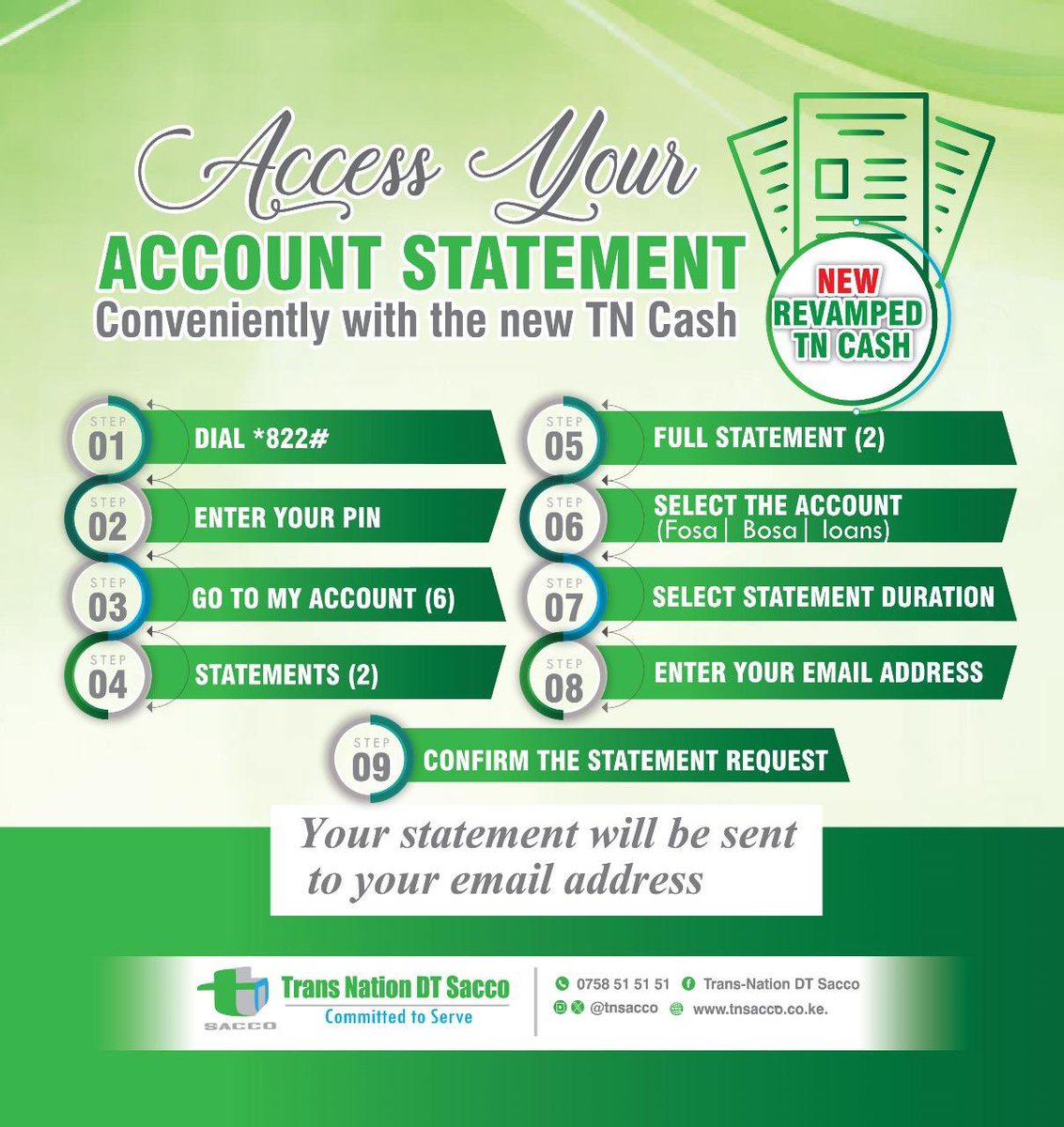 💳 Access Your Statement Anytime, Anywhere!
Experience the new, revamped TN Cash — convenience at your fingertips.

📱 Also available on the TN Cash App &amp; Members Portal.