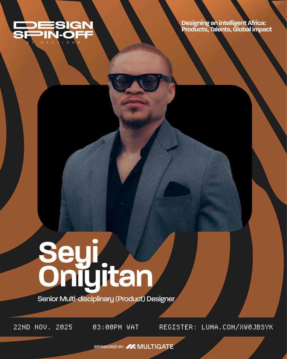 hello_sections's tweet image. Introducing Our First Speaker: @leveredman 

We’re thrilled to kick off our speaker series for Design Spin-off 2025 with the incredible Seyi Oniyitan! 

Stay tuned as we unveil more about Seyi&apos;s session and what you can expect at Design Spin-off 2025.