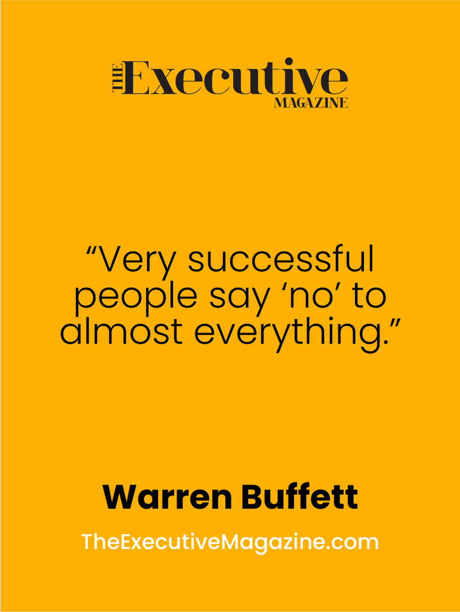 Saying no protects priorities. Great leaders focus on what moves the needle, not what fills the calendar.

#Focus #Discipline #Leadership #Success #Strategy #Decisions #Time #Growth #Boundaries #Execution