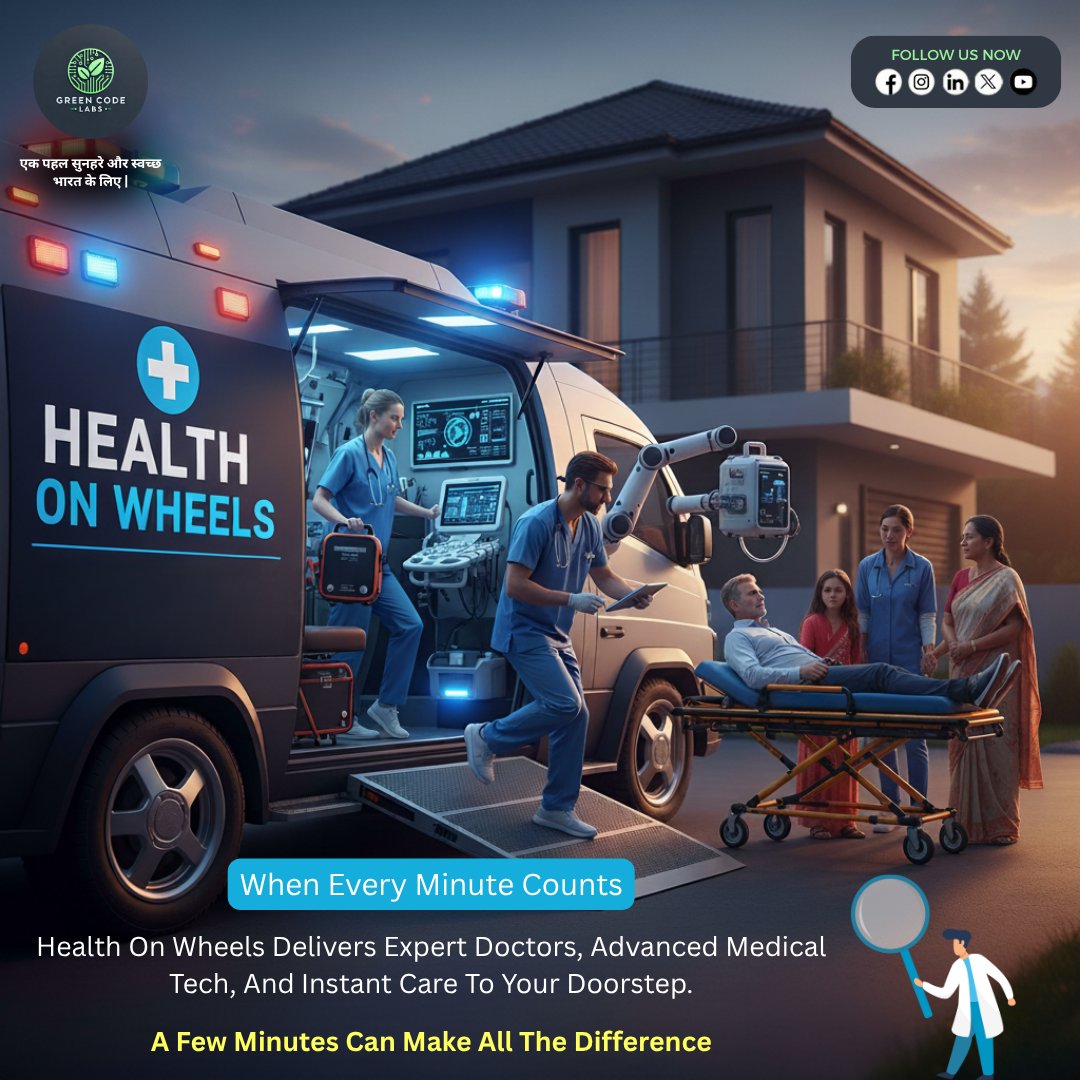 greencodelabs's tweet photo. The Future of Urgent Care is Here. 🚨 Health On Wheels by Green Code Labs delivers expert doctors and advanced tech to your door. When a few minutes matter, we make every one count
#MobileClinic #ExpertDoctors #HealthcareInnovation #MedicalConvenience #GreenCodeLabs #HealthTech https://t.co/yUG3lJ3tEO