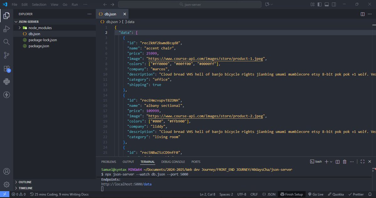 syntaxintech's tweet image. Started learning Axios few minutes into the learning I stumbled on an error that had me debugging for way too long. So I got angry and I decided to build my own basic server instead 😅

#buildinpublic #react