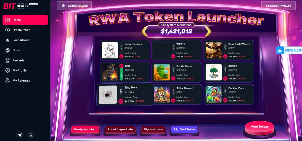 🌀 Something big is cooking！！！

<a href="/bitdealernet/">Bitdealer</a> 正在酝酿一场结构级的革新。
大多数 GameFi 平台还停留在发币—拉盘—出货的循环里。 而 BitDealer 正在反其道而行，用真实现金流重塑代币经济。
💡 项目方通过 RWA Launchpad 发行游戏代币，遵循 Bonding Curve 机制：
所有募集到的