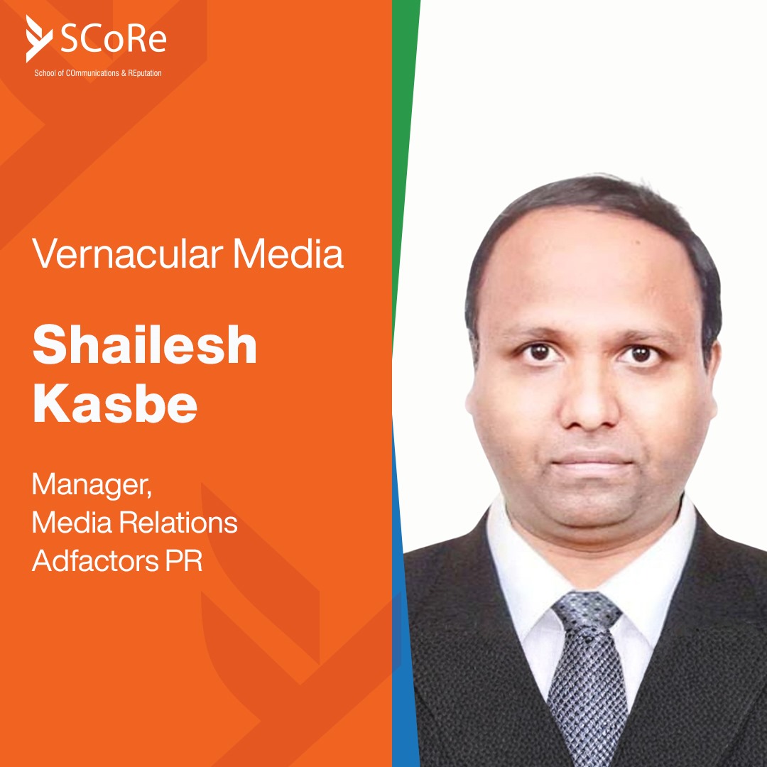 SCoReInd's tweet photo. Meet Shailesh Kasbe, a PR powerhouse with 25+ years of experience across every corner of the media landscape. At Adfactors PR, he has built strong editorial ties across mainstream, financial, electronic, and regional media, while managing high-stakes crises and leading media relations for some of India’s most respected brands, including Godrej, Mahindra & Mahindra, Essar, Mercedes Benz, Indigo Airways, and BCCI. At SCoRe, Shailesh teaches Vernacular Media, showing students how to harness the power of regional media and make their stories resonate far and wide.

#ClassOf2026 #SCoReind #BasicsofPR #PRJourney #FutureLeaders #SCoRe #PublicRelations #PR #PRStudents #PRinstitute #PRcollege #PRPlanning