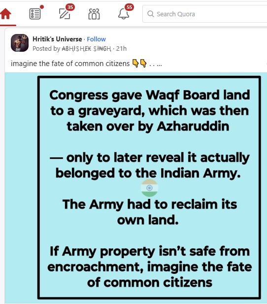ARMY land was grabbed by people in TELANGANA &amp; ARMY had to reclaim it.
Who grabbed the land.
NOR RSS
Alleged that it was CONGRESS.

So RSS should be banned ?

cc
<a href="/INCIndia/">Congress</a> <a href="/BJP4India/">BJP</a> <a href="/kharge/">Mallikarjun Kharge</a>  <a href="/PriyankKharge/">Priyank Kharge / ಪ್ರಿಯಾಂಕ್ ಖರ್ಗೆ</a>