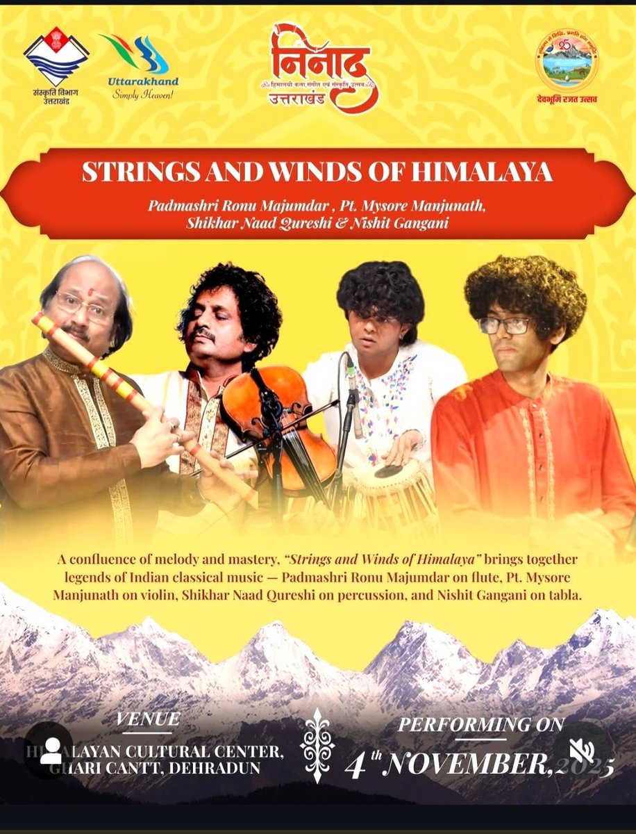 Violinmanjunath's tweet photo. Dehradun This evening 🙂✨

.

#mysoremanjunath 
#indianmusic https://t.co/aSOGQA0faq