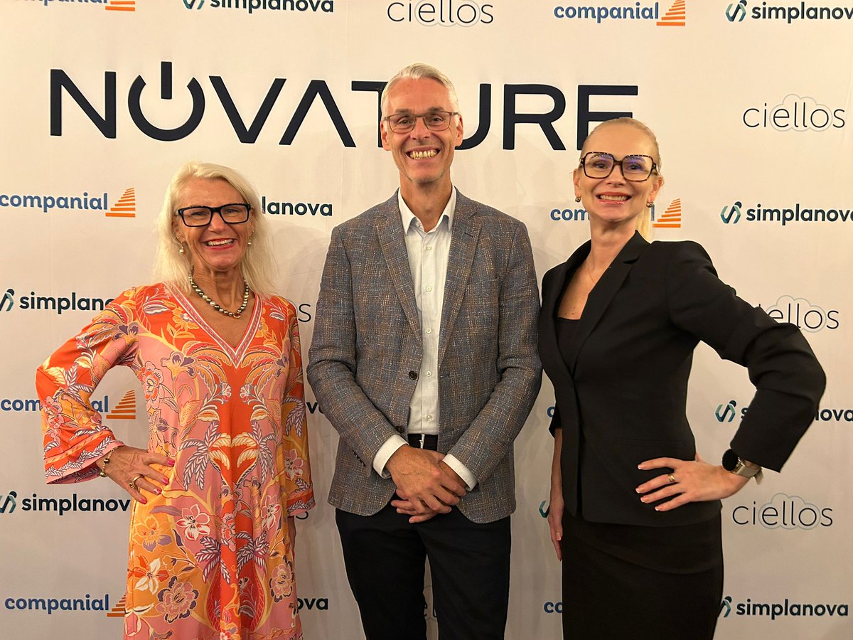 What a great start to #DirectionsEMEA at yesterday’s pre-conference party hosted by the Novature group!  It’s always inspiring to see the #Dynamics community come together before the main event. In the photo – Simplanova’s CEO alongside the CEOs of Companial and Ciellos.