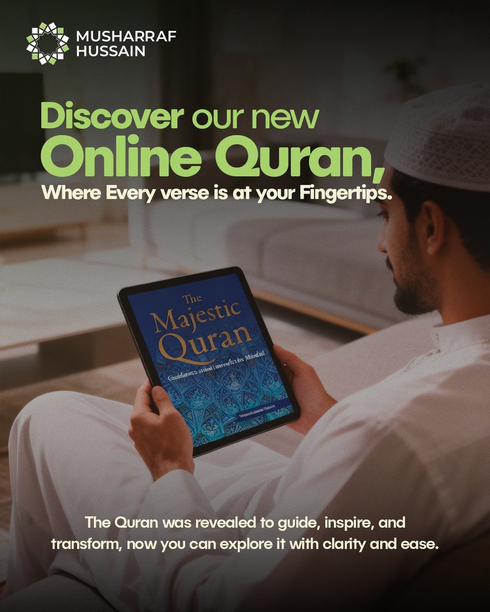 The Quran isn’t just to be read, it’s to be lived.
Now explore it anywhere, anytime, with clarity and ease.
The Majestic Qur’an is available now with an easy-to-understand English translation at majesticquran.co.uk 

#TheMajesticQuran #Quran #QuranTranslation #ReadTheQuran