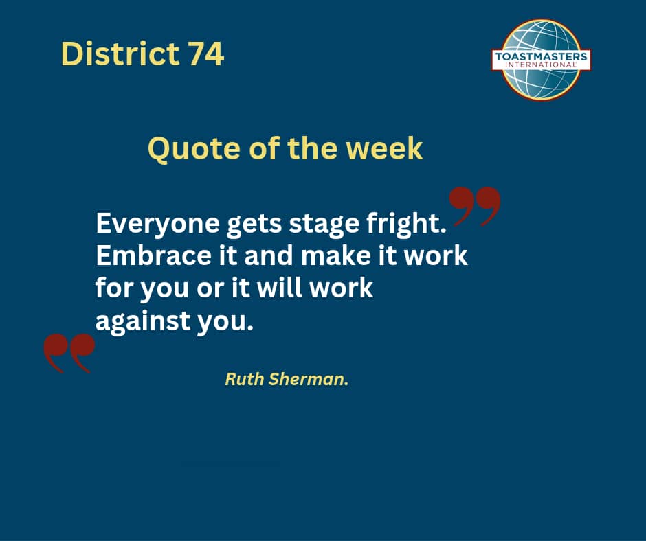 TMI74's tweet photo. #Qouteoftheweek
#District74
#Toastmasters https://t.co/jmND2jgEj2
