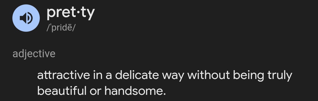 I think pretty is genderless...