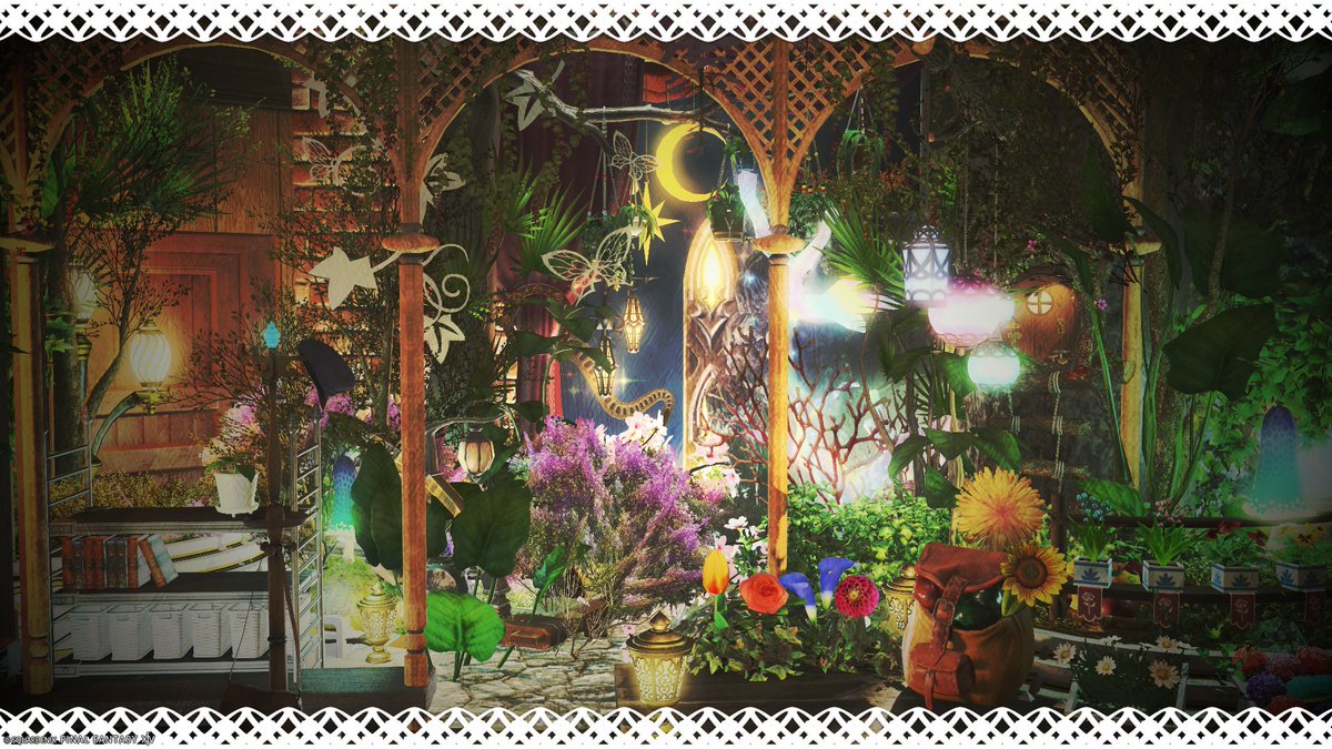 seagrape_lily's tweet photo. 📍Meteor // Shinryu // エンピレアム28ｰ35

ハウジング代行させて頂きました✨
エフェクトの多い家具をぎゅっと詰め込んだため、一部SS撮影の際にかなり重くなっています💦くれぐれもご注意くださいませ🙇‍♀️
家主さんが出入りされていらっしゃるので、ご配慮お願いいたします！
#FF14 #FF14ハウジング https://t.co/HIWltFEK2B