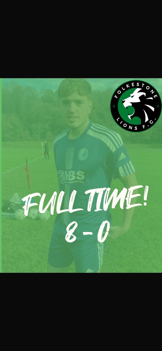 8-0 win from the lads! A brilliant team performance from everyone that started and from those who came on from the bench! Nice to get a clean sheet too

Up The Lions 🦁 

Jordan Warren x3 🌪️ Mom! Class
Damian Abel
Hotdog Hardwick 
Brad Baker 
Turkey Bastings
Kieron Byrne