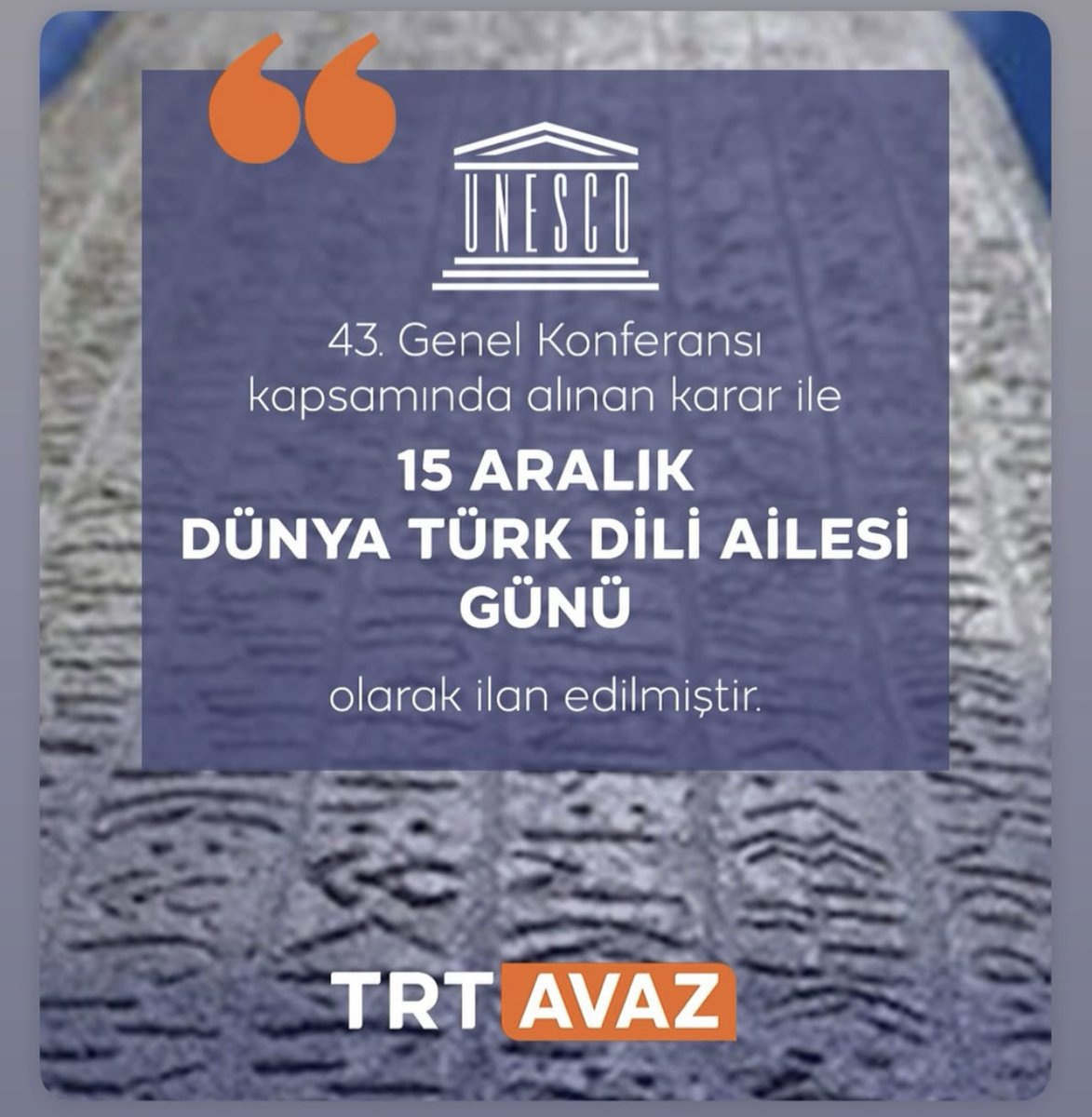 Üstat Ali Şir Nevâyî’nin hayali gerçek oldu. Emeği geçen herkese teşekkür ederiz.🌸

Üstat, Türkçeyi bütün Türkleri bir araya getiren unsur olarak görmüş ve Türk milletini tek vücut hâline getirdiğini şöyle anlatmış 

Türk nazmıda çü men tartıp alem
Eyledim bu memleketni yekkalem