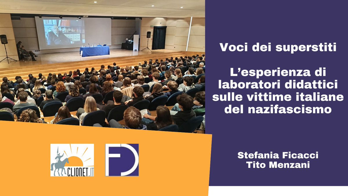 Voci dei superstiti. L’esperienza di laboratori didattici sulle vittime italiane del nazifascismo - Stefania Ficacci, Tito Menzani, <a href="/Clionet_Rivista/">Clionet Rivista</a>, vol. 9 (2025), Bologna University Press

rivista.clionet.it/vol9/voci-dei-…