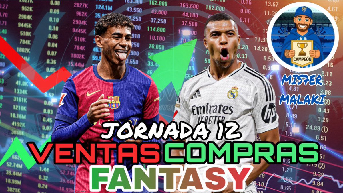 📋 COMPRAS | VENTAS FANTASY
📝 PARTE 2
🗓️ JORNADA 12 #Laliga 
📊 Sistema de puntuacion #sofascore 
ℹ️ <a href="/JornadaPerfecta/">JORNADA PERFECTA</a>