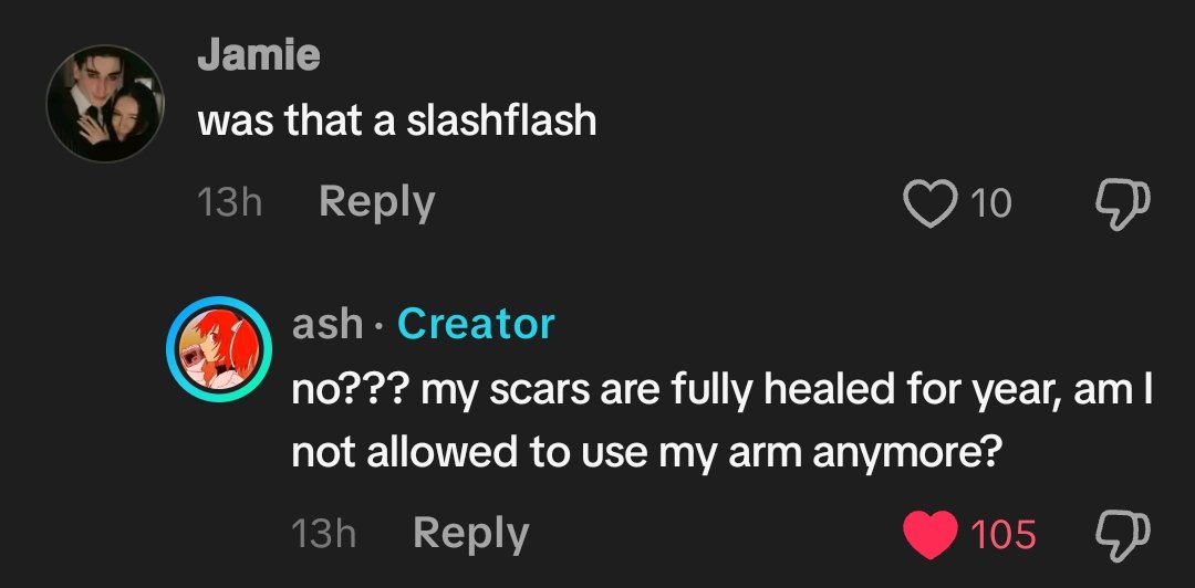 tiktok users when someone has scars