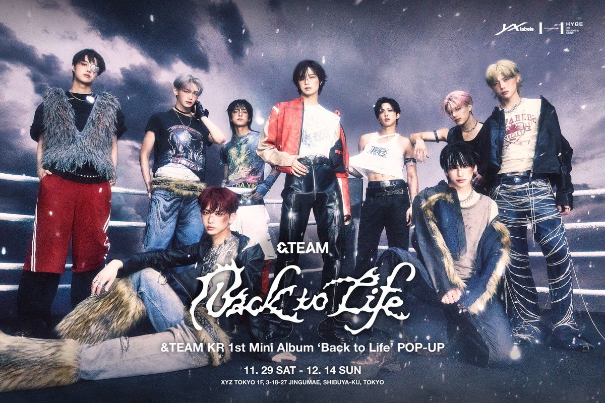 📢『&TEAM KR 1st Mini Album 'Back to Life' POP-UP』開催決定
