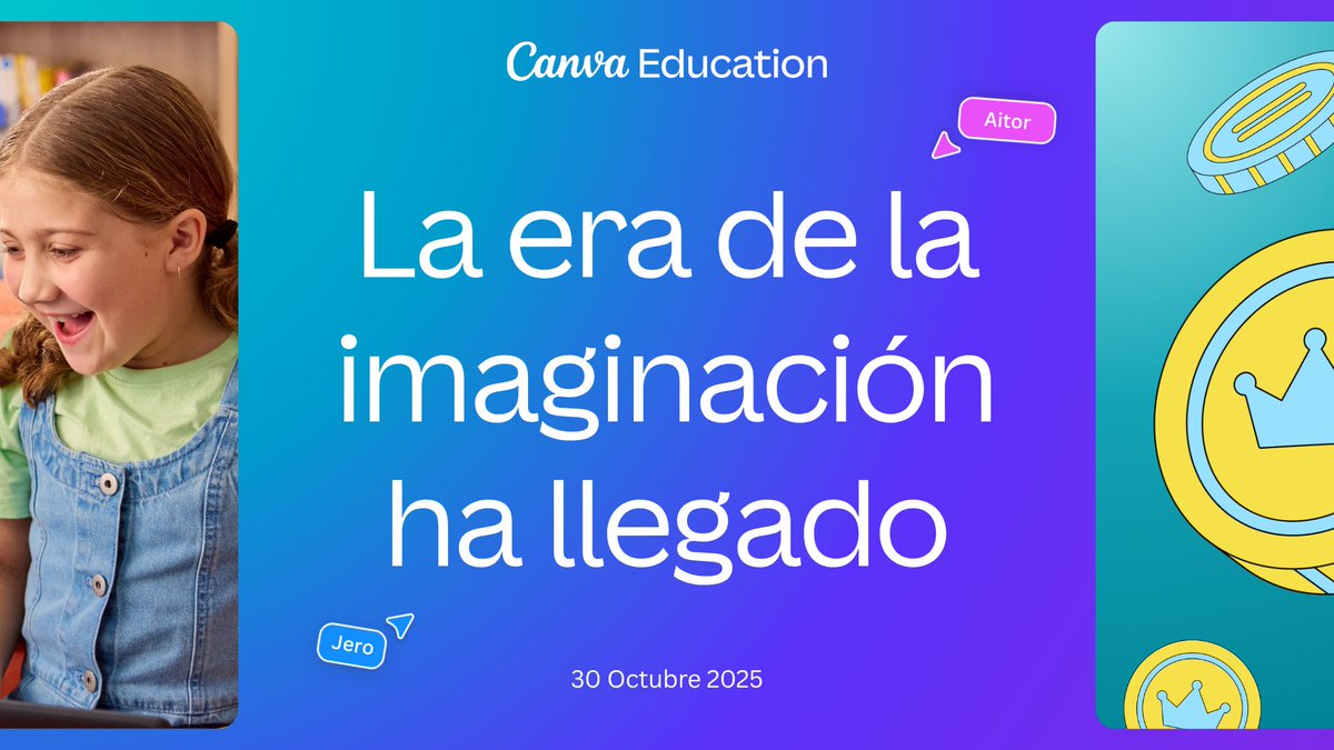 ✨ Novedades <a href="/CanvaEdu/">Canva Education</a> : Magic Studio, Brand Hub, Presentaciones interactivas, Vídeo+subtítulos IA, Emails y Apps, Gratis para educación y ONGs.

Toda la info + aplicación en el aula en: bit.ly/novedades-canv…

¿Quieres más contenido sobre Canva en nuestro blog? Comparte y 💙❤️.