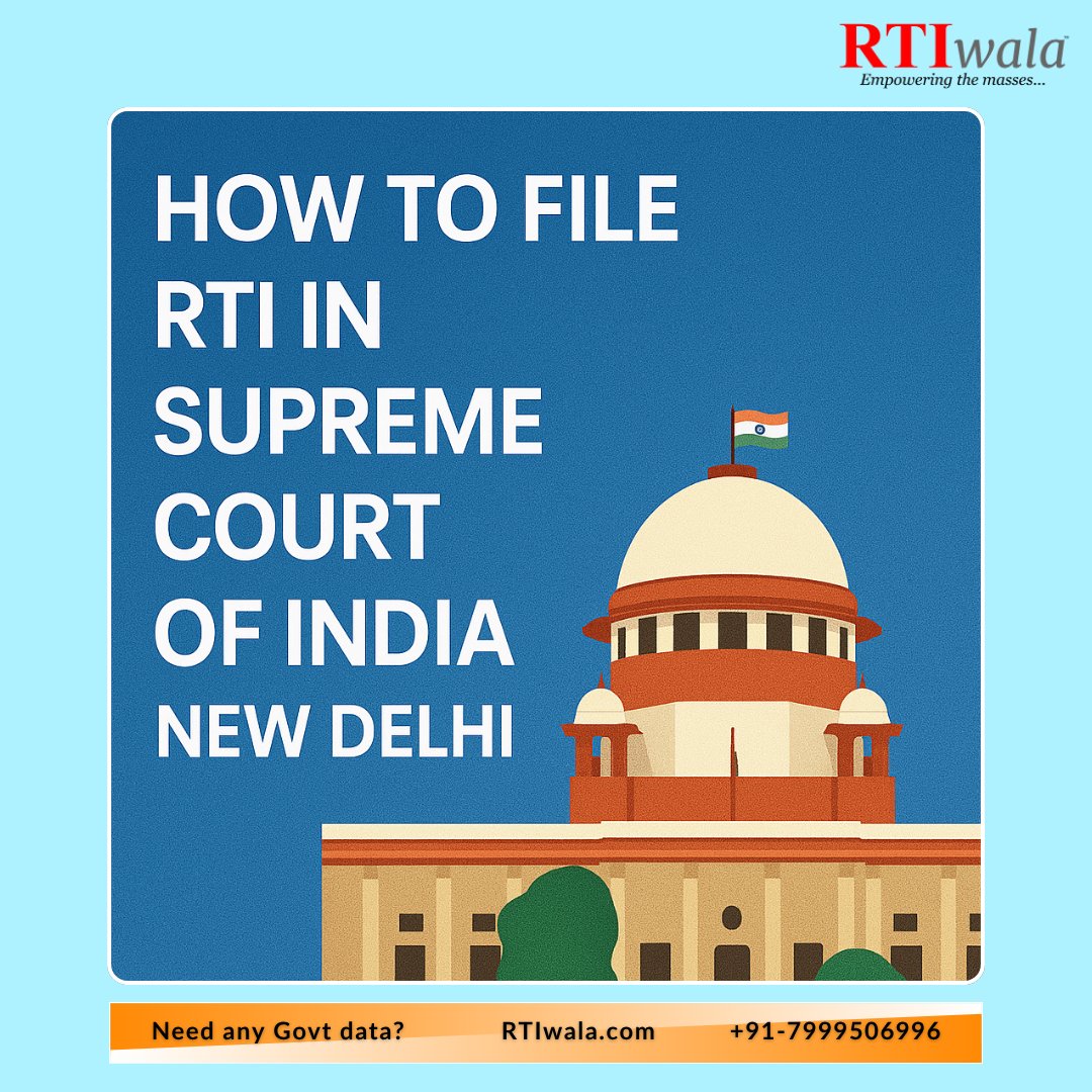 rtiwalaofficial's tweet image. ⚖️ How to File RTI in Supreme Court of India, New Delhi — Step-by-Step Guide (2025)

🔗 Read Full Guide: rtiwala.com/content/how-to… now!

📞 Need professional help in drafting your RTI? Contact RTIwala for expert guidance.

#RTIwala #RTIIndia #OnlineRTI #CivilCourt #SupremeCourt