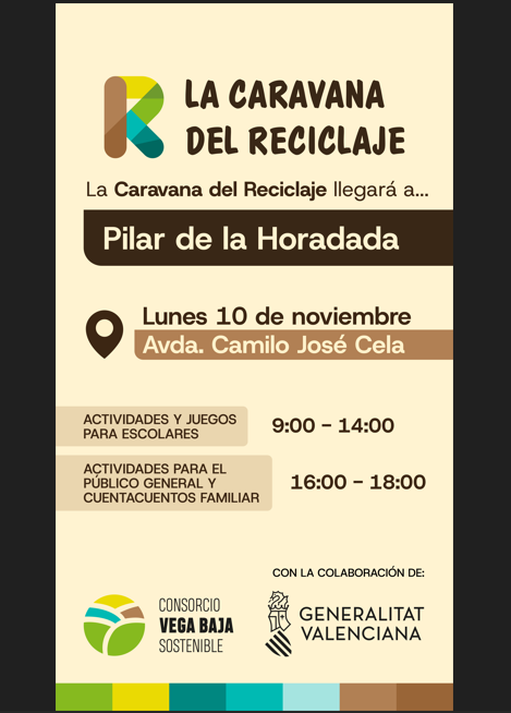 🚛♻️🚛LA CARAVANA DEL RECICLAJE, UN PROYECTO DE CONCIENCIACIÓN AMBIENTAL ITINERANTE, LLEGA A PILAR DE LA HORADADA

¿Qué es la Caravana del Reciclaje❓

Esta iniciativa de sensibilización ambiental busca poner el foco en la necesidad de reducir y separar los residuos en el hogar
