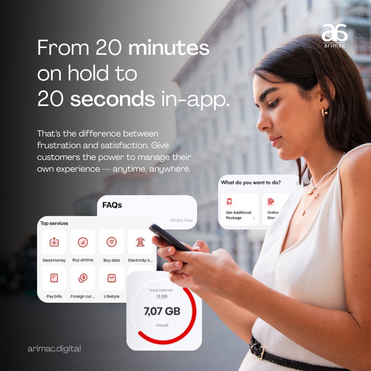 teamarimac's tweet image. No one wants to wait in a queue to fix what they could solve with a tap.

See what instant CX looks like for your network. Spend 15 minutes with our CX team and spot the 3 journey points you could automate right now - arimac.digital/contact-us

#MobileApp #MobileApplication #CX