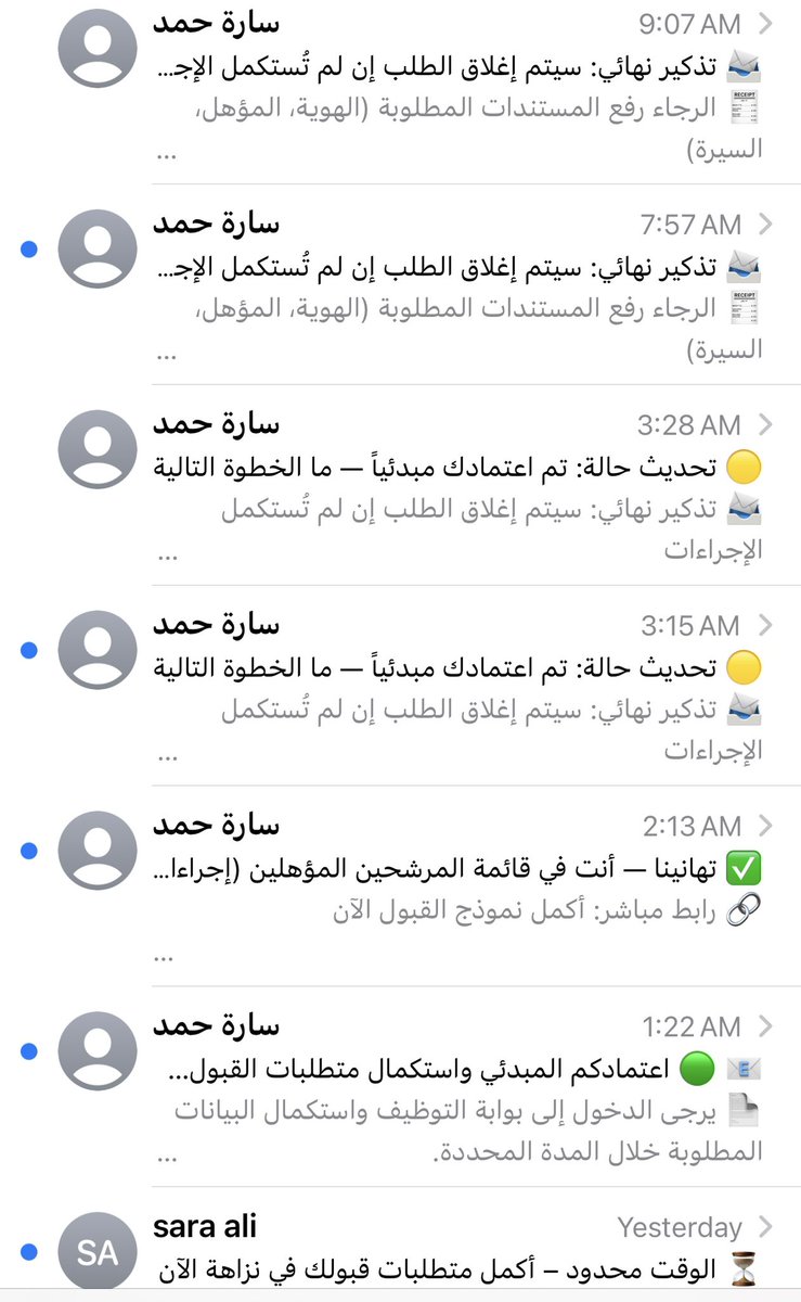 al_rayih's tweet photo. اليوم فتحت الإيميل، لقيت خمس رسائل من “سارة حمد”

تقول: تم اعتمادك مبدئيًا، أكملي المتطلبات، تذكير نهائي، سيتم إغلاق الطلب!
يا ساتررر متى يعرفون إنهم مكشوفيننن 😭
نصب عيني عينك!

والكذبة الأكبر؟ الجهة اللي يتكلمون عنها أنا أصلاً ما قدّمت عليها 🤸🏼‍♂️😂!!! https://t.co/rpPTlqsVOM
