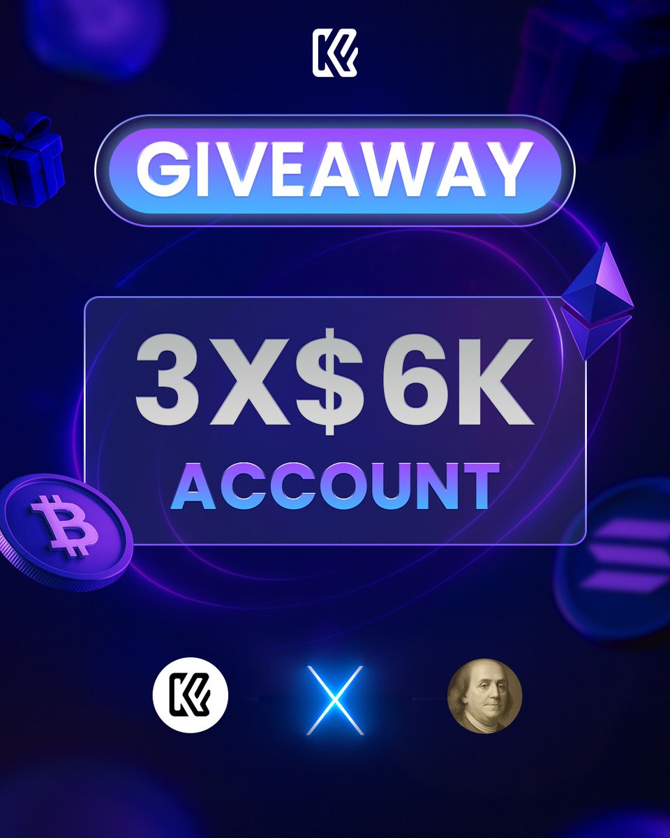 🎁 Giveaway Time 🎁

3 X $6,000 ACCOUNT.

To Participate:

1- Follow <a href="/KleinFunding/">Klein Funding</a>
<a href="/Eurusd_killer/">𝑬𝑼_𝑲𝒊𝒍𝒍𝒆𝒓 𝑭𝑿</a> <a href="/synthetic_hunte/">synthetic backup</a>

Also follow
<a href="/Simple_BoyFx/">SIMPLE ~ BOY</a>
<a href="/gana__jr/">Umar Gana</a>
@DANGASKE01

2-Retweet, Like and Tag 3 traders

3- Join our Discord Channel: discord.com/invite/RtnKYDn…

Announced 4 days via xpick