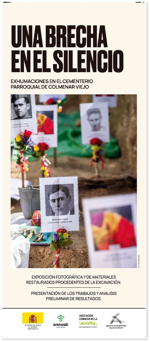 También nos acompañarán la artista Sandra Jiménez, con performance 'La fosa de la memoria'; el actor Ricardo Galán <a href="/la_locandiera_/">La locandiera Teatro</a>, presentando obra 'Vagos y maleantes', y podremos visitar expo 'Una brecha en el silencio' <a href="/ACVSSR/">Comisión de la Verdad Sanse</a> 
#IVJornadaMemoria
👉Sábado 8 nov - <a href="/XirguCCOO/">Sala Margarita Xirgu de CCOO del Henares</a>