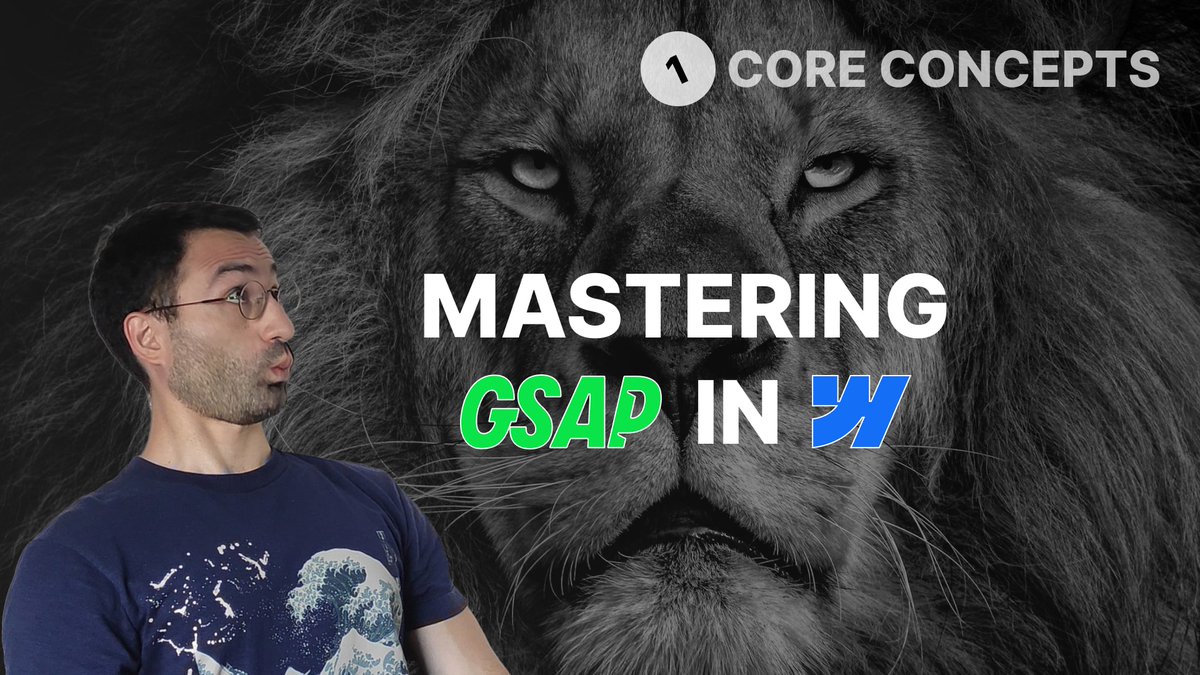 francescoflow's tweet image. 🎬 The first lesson of my new free course is out!

Mastering GSAP Interactions in Webflow — starting from the core concepts.

We’ll recreate a cool page-load animation twice:
➡️ Classic @webflow Interactions
➡️ @greensock-powered ones

Link in the first comment!👇

#webflow #gsap