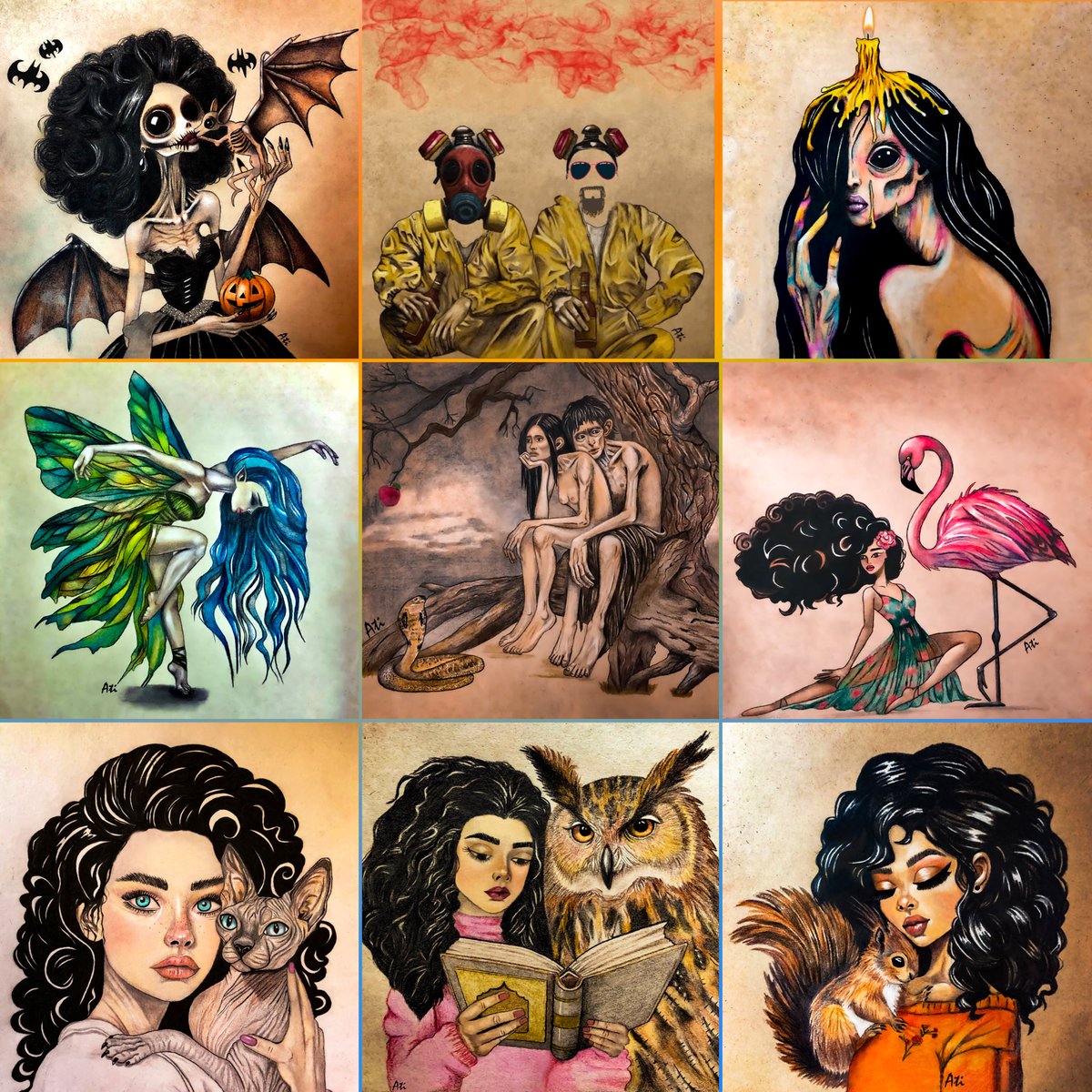 Happy #TEZOSTUESDAY ✨

Please check my available pieces on <a href="/objktcom/">objkt</a> if you are interested 😇

Colored pencils series 🔻