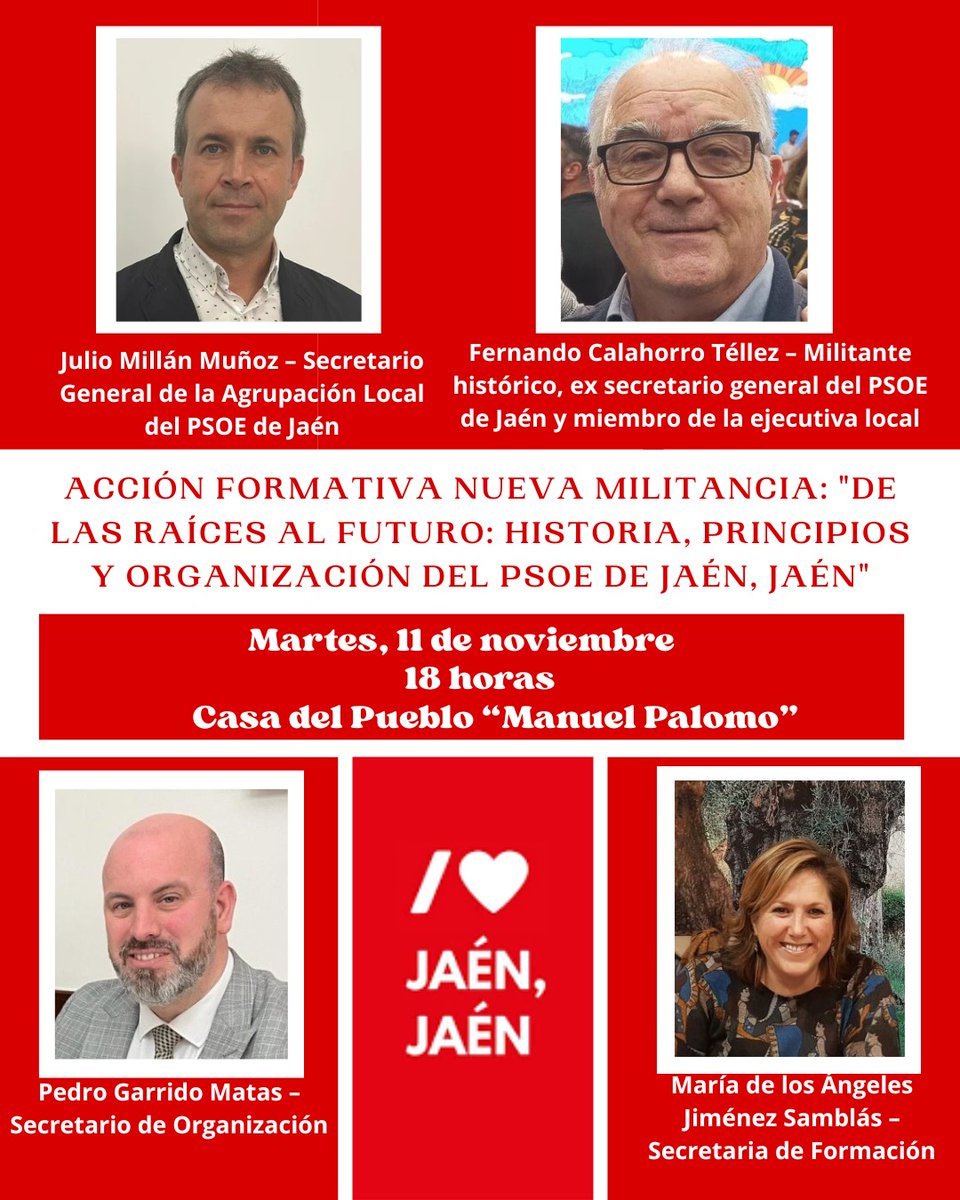 📚 Formación para la militancia socialista.
La formación política es una pieza clave de nuestro trabajo colectivo, porque desde el conocimiento y el compromiso podremos seguir transformando la sociedad a través de nuestras políticas socialistas. 🌹
🤝 ¡Seguimos!