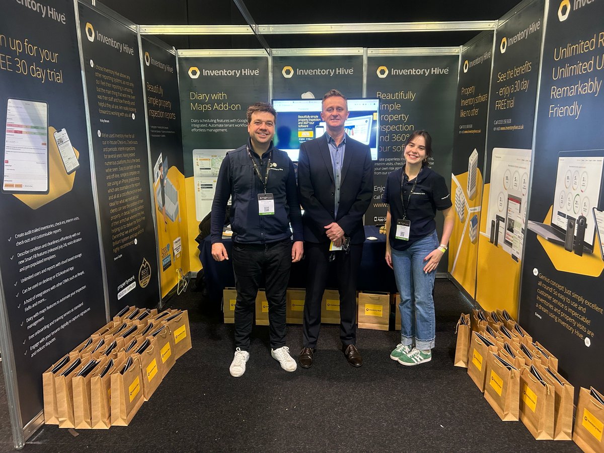 We’re LIVE at @eamasters_  in Evolution Battersea! 🏡✨

Mitch, Holly &amp; Christian are showcasing why Inventory Hive is the easiest property inventory &amp; inspections software out there.

Come say hi 👋

Free 30-day trial - inventoryhive.co.uk