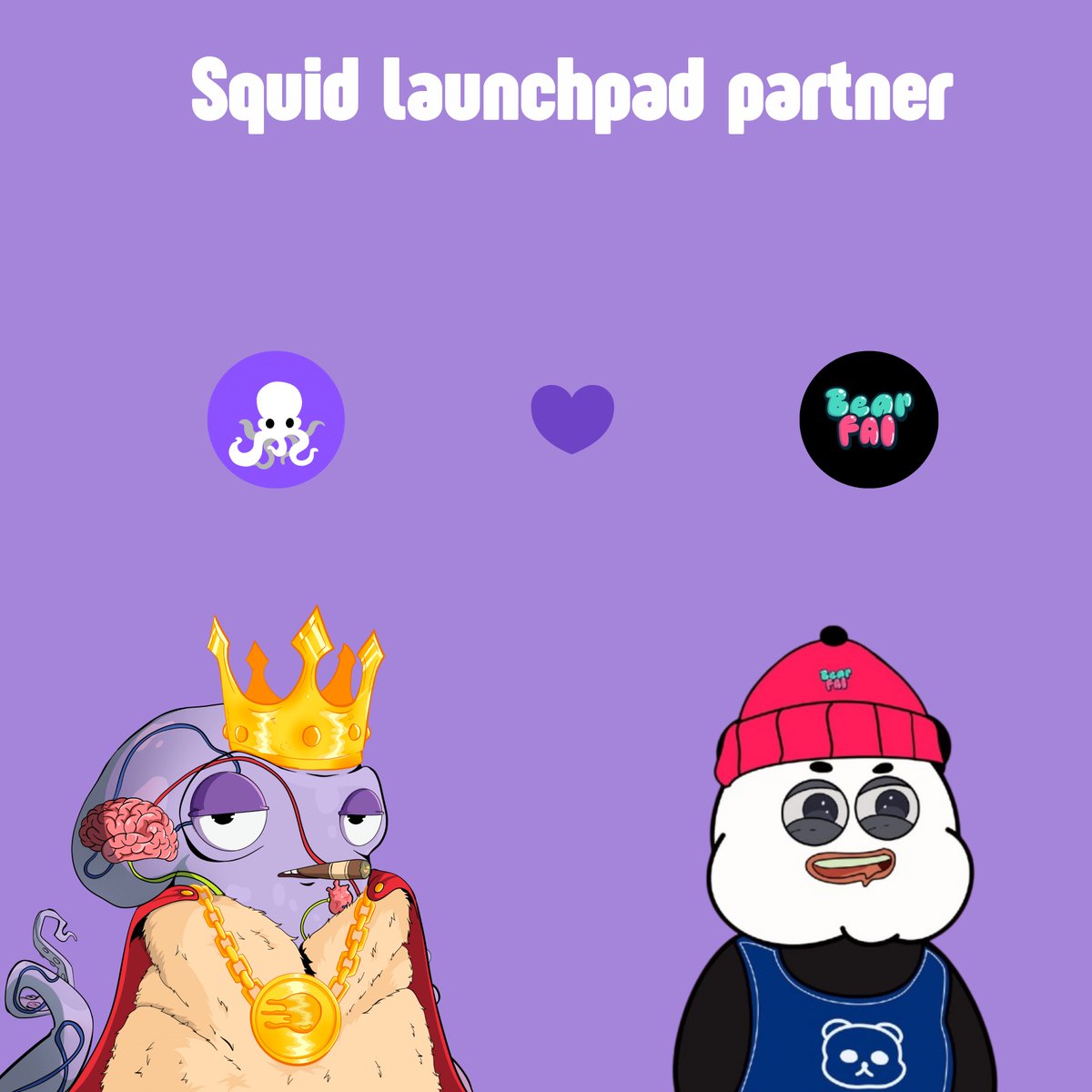 We're glad to announce that our new launchpad partner is <a href="/BearFAIxyz/">BearFAI</a> 🐻 !

check the mint details :
squidmarket.xyz/launchpad

Important note :
BearFAI NFT is an edition, not a collection.
Meaning no rarity, no traits.
Think of it simply as a key 🔑👀