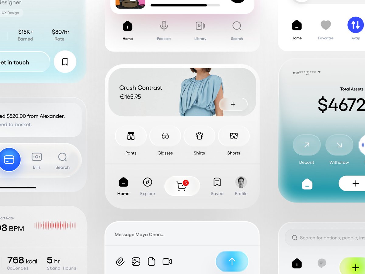 Iconlypro's tweet image. UI Widgets! ✨