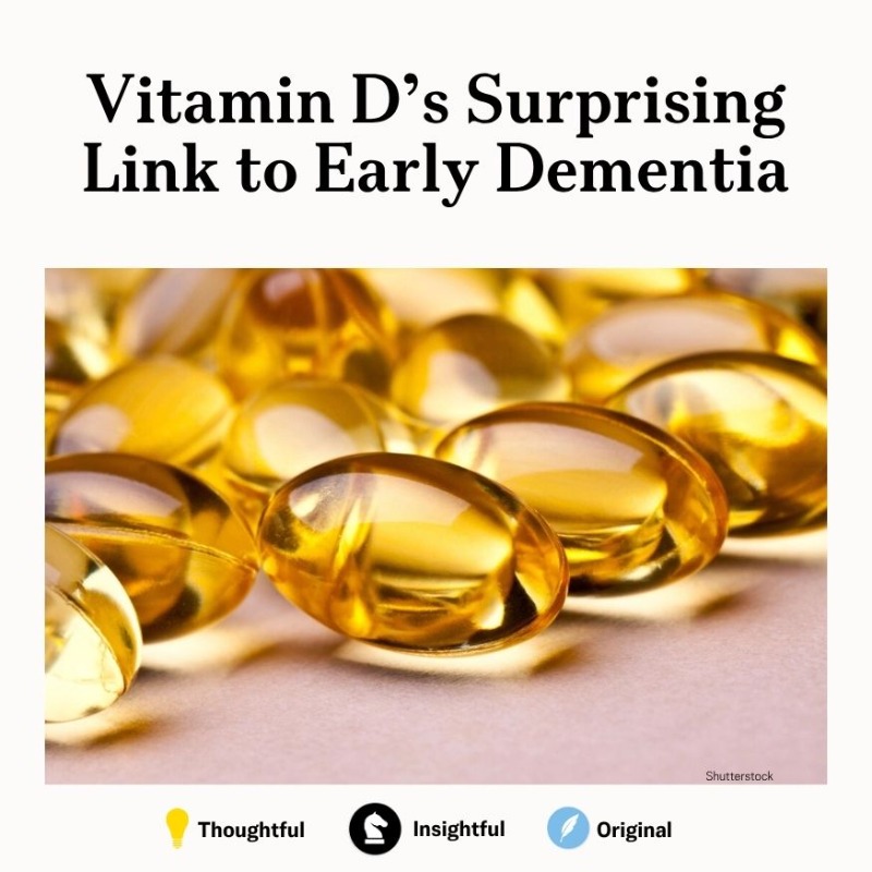 epochhealth's tweet photo. Vitamin D’s Surprising Link to Early Dementia

Read more👇