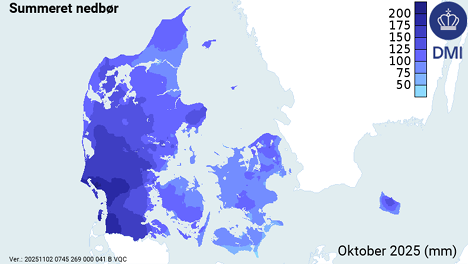 dmidk's tweet image. Oktober 2025 i tal.
Trods en våd måned, var der lidt mere sol end normalt, og oktober var også lidt varmere end normalt.

Du finder månedens højeste og laveste temperatur, og meget andet, her:
🔗 dmi.dk/vejrarkiv/mane… 

#Klimadata #klimatologi #vejrarkiv #oktober2025