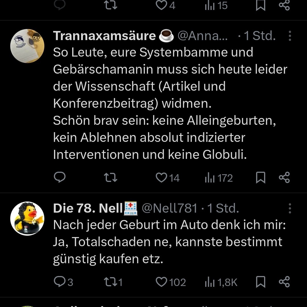 <a href="/Nell781/">Die 78. Nell🏥</a> Da hört wieder niemand auf <a href="/AnnaHebamme/">Trannaxamsäure ☕️</a> . 🙄
#twittertreffer