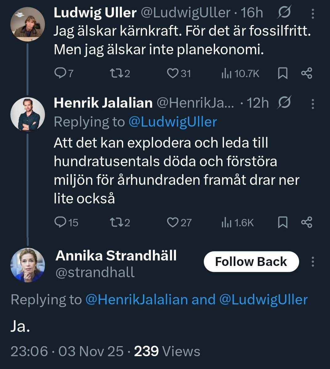 När <a href="/strandhall/">Annika Strandhäll</a> inte tar sin kunskap från HBO:s tv-serier så tar hon den från ETC:s politiska redaktör... 🤷‍♂️