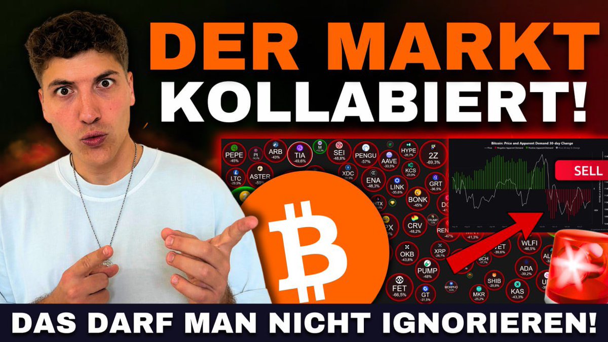 🚨 Der Krypto Crash eskaliert! Aktuell dominiert wieder die Extreme Angst  den Markt - Bitcoin & Altcoins fallen weiter. Ich zeige, wer jetzt verkauft  (Spot & Futures), wer kauft, und wann dieser