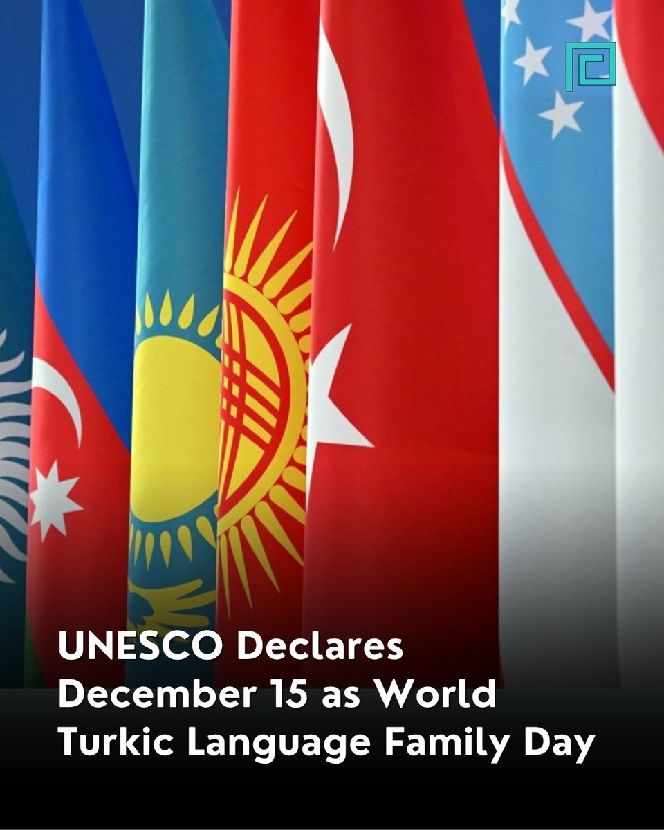 thecaspianpost's tweet photo. #UNESCO has proclaimed December 15 as World Turkic Language Family Day, following Türkiye’s proposal at the 43rd General Conference in Samarkand. The day marks the decoding of the ancient Orkhon inscriptions, symbolizing the unity of Turkic nations. #TurkicLanguages #TurkicWorld https://t.co/aG59EAidcc