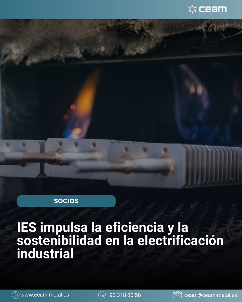 ⚡ IES impulsa la electrificación en la industria metalúrgica
✅ Reduce consumo eléctrico
✅ Sustituye fuentes fósiles
✅ Aumenta eficiencia y sostenibilidad

Más info: zurl.co/0ifXa 
#EficienciaEnergética #TransiciónEnergética #Industria4_0 #IES #CEAM