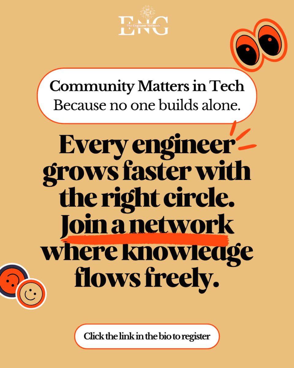eng_network_gb's tweet photo. Behind every great engineer is a community that shares ideas, reviews code, and celebrates small wins. At ENG, we built that space — a place to learn, grow, and connect with people who understand your journey. 😌Tag someone who’s helped you grow.
#TheEngineerNetwork https://t.co/66RYiEG7Cr