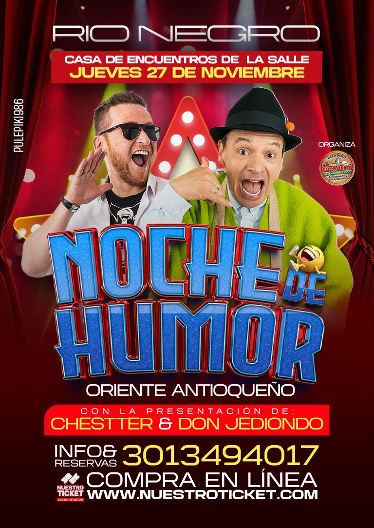 No te pierdas una gran noche de Humor en #RioNegro  compra ya desde NUESTROTICKET.COM
