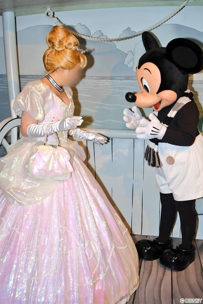 Disney_kasou's tweet photo. ラス日は帰りの駐車場に向かう時が一番どえらい豪雨だったんだけど、そんな中ゲート出た所でキャストさんが「シンデレラ！」と駆け寄って来てくれて…
「これってもしかして、もしかして！こうして(両手を上に上げ)色が変わるシンデレラ！」
初めて気付かれて嬉しかった♡

#Dハロ仮装2025 
#旧Ｅパレ https://t.co/pF7kmTxkKW