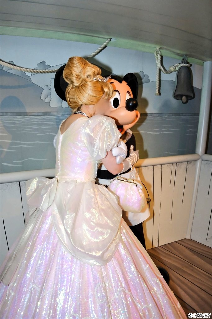 Disney_kasou's tweet photo. ラス日は帰りの駐車場に向かう時が一番どえらい豪雨だったんだけど、そんな中ゲート出た所でキャストさんが「シンデレラ！」と駆け寄って来てくれて…
「これってもしかして、もしかして！こうして(両手を上に上げ)色が変わるシンデレラ！」
初めて気付かれて嬉しかった♡

#Dハロ仮装2025 
#旧Ｅパレ https://t.co/pF7kmTxkKW