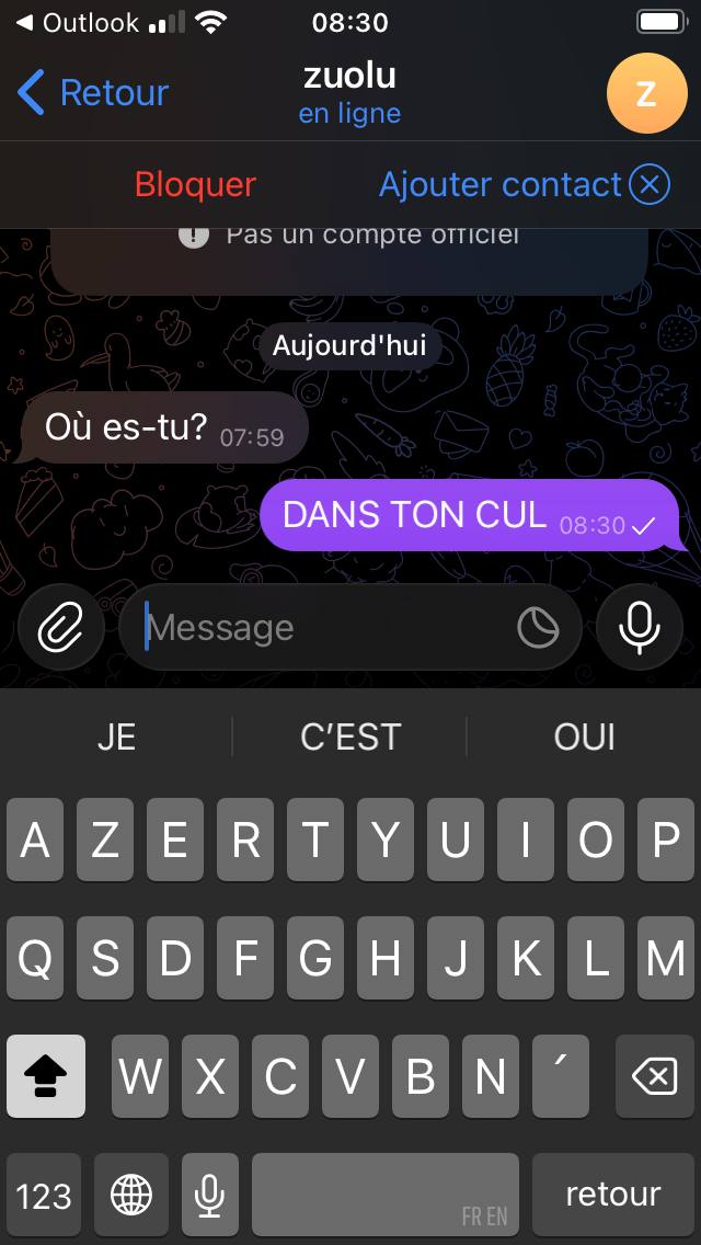 Faut pas me chauffer dès le matin.
(Évidemment j'ai bloqué après)