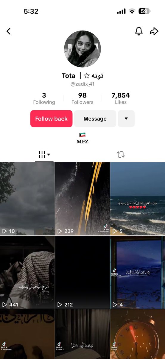 تسرقون تصاميم سكتنا بس تسرقون حساب كامل صوره ويوزر وبايو .. تووو متش والله 🤣