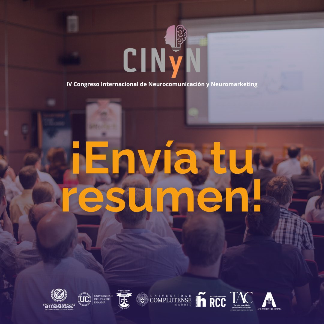 ¡Envía tu resumen! 🧠✨

📅 Fecha límite de envío: 11 de noviembre
🔗 Sube tu resumen aquí 👉 lnkd.in/dQHTYKe2

¡Esperamos tu aporte científico!
 #TAC  #publicidad #comunicacion #consumidor #emociones #conferencia #marketing