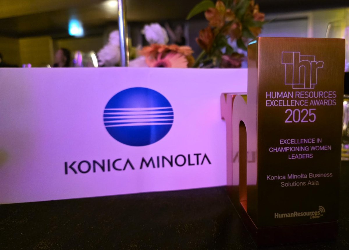 dataconnectt's tweet image. GOLD award in Excellence in Championing Women Leaders

Konica Minolta proudly celebrates another milestone achievement at the HR Excellence Awards Singapore 2025, organised by Human Resources Online,  a publication of Lighthouse Independent Media.
