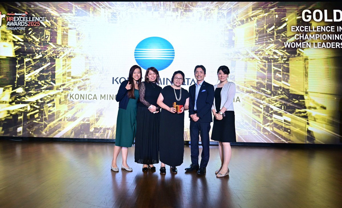 dataconnectt's tweet image. GOLD award in Excellence in Championing Women Leaders

Konica Minolta proudly celebrates another milestone achievement at the HR Excellence Awards Singapore 2025, organised by Human Resources Online,  a publication of Lighthouse Independent Media.