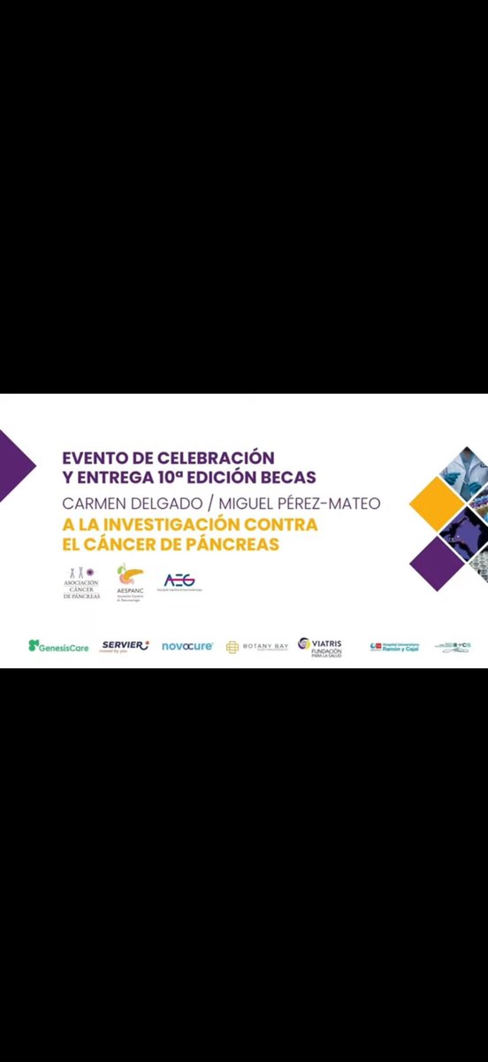 AESPANC's tweet image. 🔟años colaborando en la investigación en el Cáncer de Páncreas 

#BecasCarmenDelgadoMiguelPérezMateo
#CáncerDePáncreas